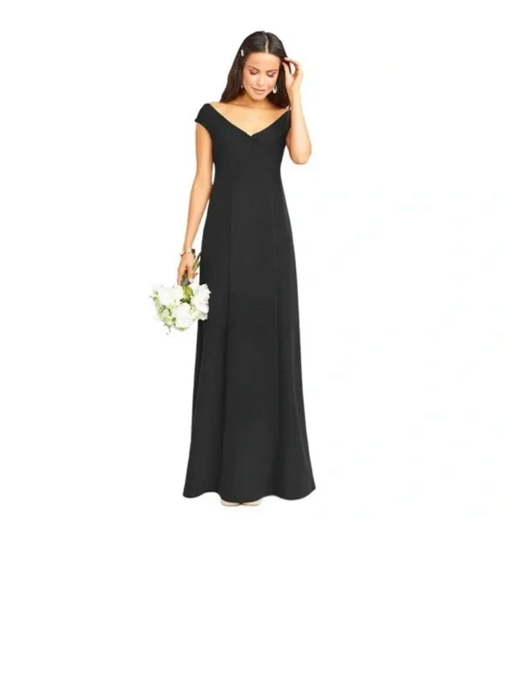 Show Me Your MuMu Black Off-the-Shoulder Zurich Knot Gown